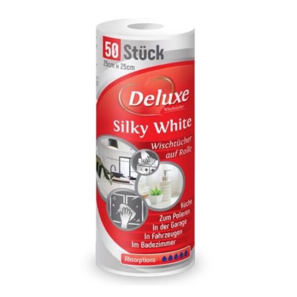 Ścierki w Rolce Deluxe 50szt Silky White